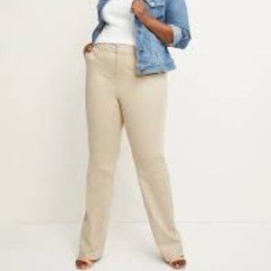 Lane Bryant Khaki Boot cut Chino Pants